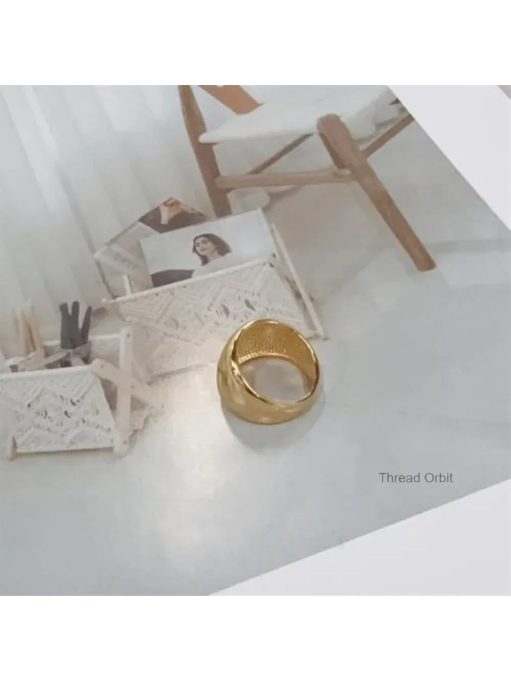 Chunky Wide Band Ring Gold-Tone Plated Hypoallergenic Comfort Fit Unisex